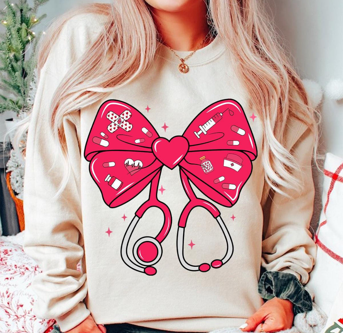Nurse Valentine Bow